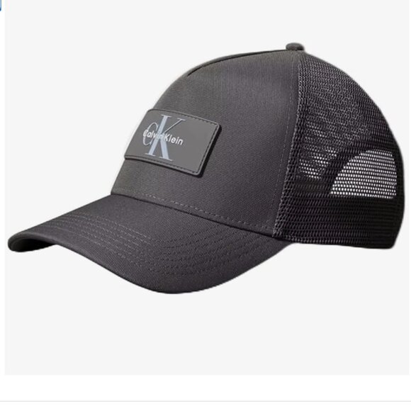 Calvin Klein Logo Sili Patch Ball Mesh Back Cap, Granite Gray ,O/S 4D5025G (030) - Picture 1 of 1
